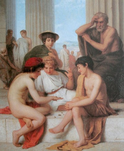 Los jugadores de nudillos de Albert Anker